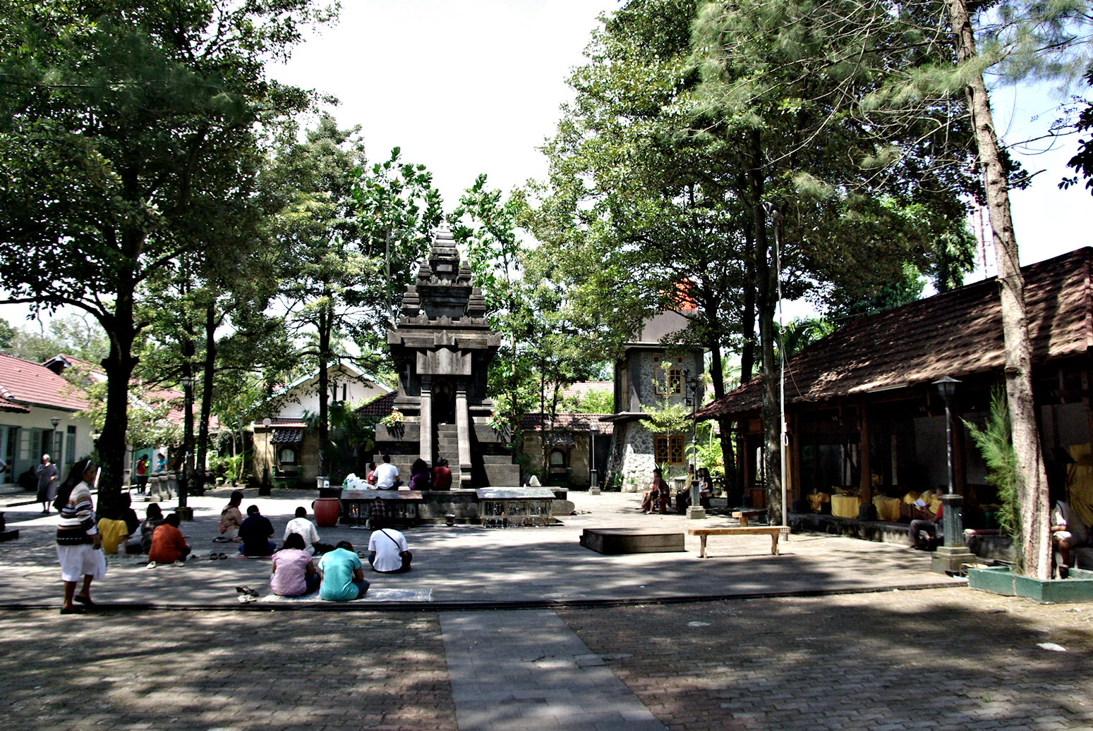 The chapel of Greja Ganjuran, Bantul, Yogyakarta, designed after an ancient candi (Hindu/Buddhist temple). . (12/02/2012).